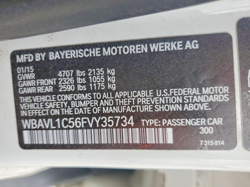 47301906 :رقم المزاد ، WBAVL1C56FVY35734 vin ، 2015 Bmw X1 مزاد بيع