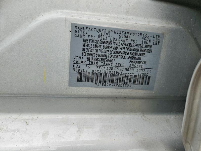 Продаж на аукціоні авто 2022 Nissan Sentra, vin: 3N1AB8CV3NY207521, номер лоту: 50343206