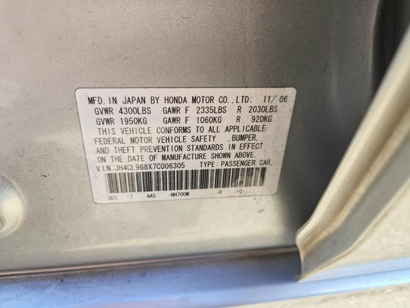 Продажа на аукционе авто 2007 Acura Tsx, vin: JH4CL968X7C006305, номер лота: 46528676