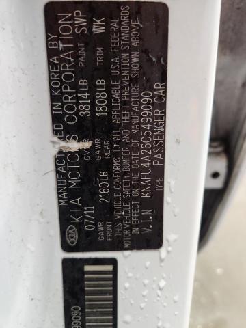 2012 Kia Forte მანქანა იყიდება აუქციონზე, vin: KNAFU4A26C5499090, აუქციონის ნომერი: 46157926