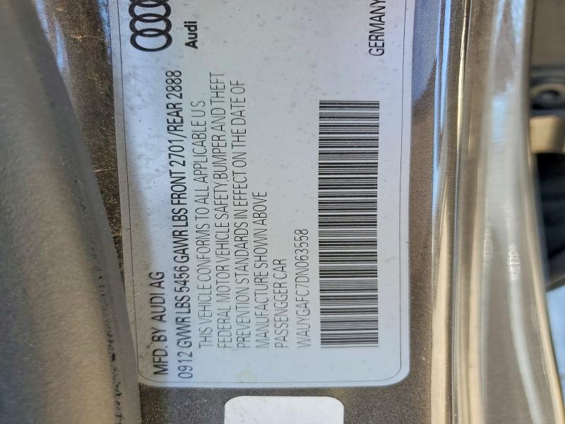 Продажа на аукционе авто 2013 Audi A7, vin: WAUYGAFC7DN063558, номер лота: 46903966