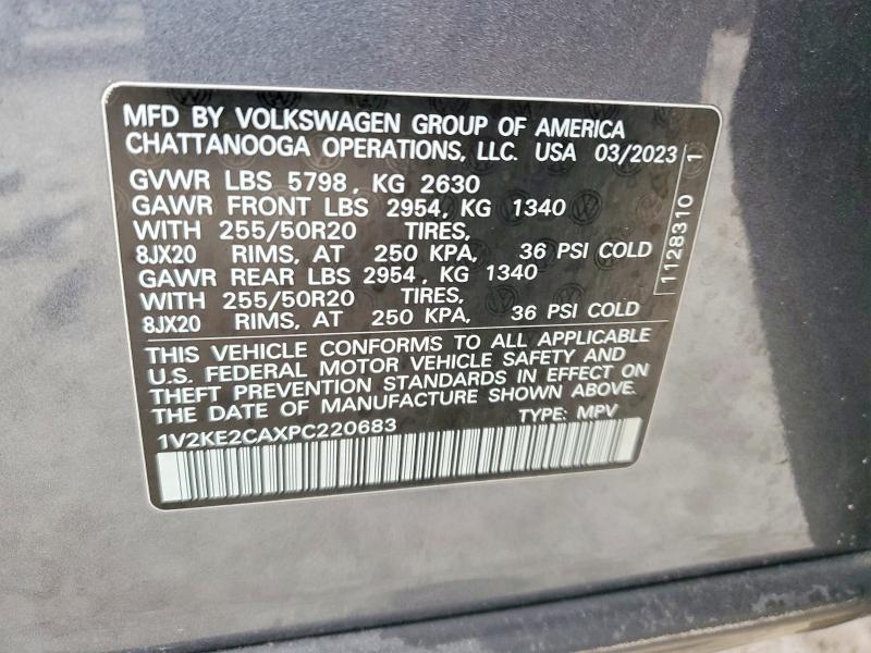 Продажа на аукционе авто 2023 Volkswagen Atlas Cross Sport, vin: 1V2KE2CAXPC220683, номер лота: 41732746