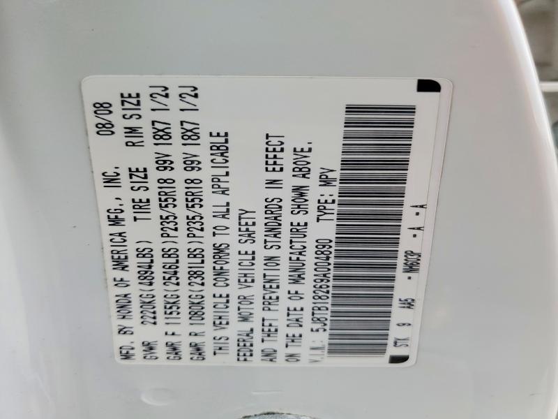 Aukcja sprzedaży 2009 Acura Rdx, vin: 5J8TB18269A004890, numer aukcji: 79814015