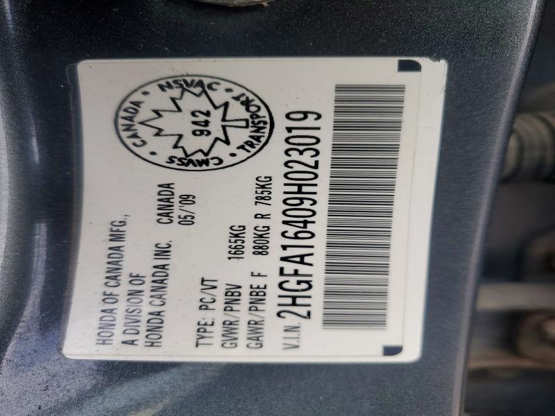 Aukcja sprzedaży 2009 Honda Civic, vin: 2HGFA16409H023019, numer aukcji: 41984526