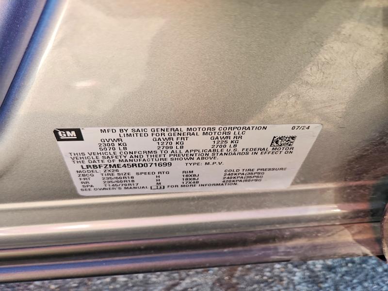 Продажа на аукционе авто 2024 Buick Envision, vin: LRBFZME45RD071699, номер лота: 45687546