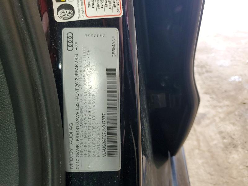 45484146 :رقم المزاد ، WAUG8AFC7JN017877 vin ، 2018 Audi A6 مزاد بيع