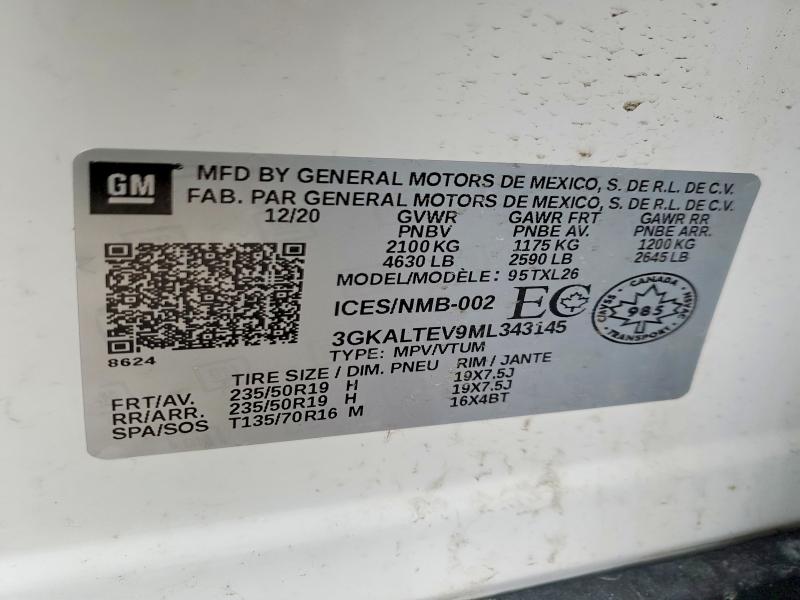 Auction sale of the 2021 Gmc Terrain, vin: 3GKALTEV9ML343145, lot number: 78756065