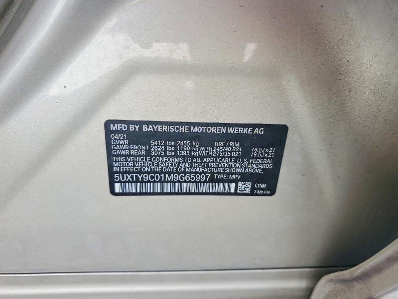 Продаж на аукціоні авто 2021 Bmw X3, vin: 5UXTY9C01M9G65997, номер лоту: 47436856