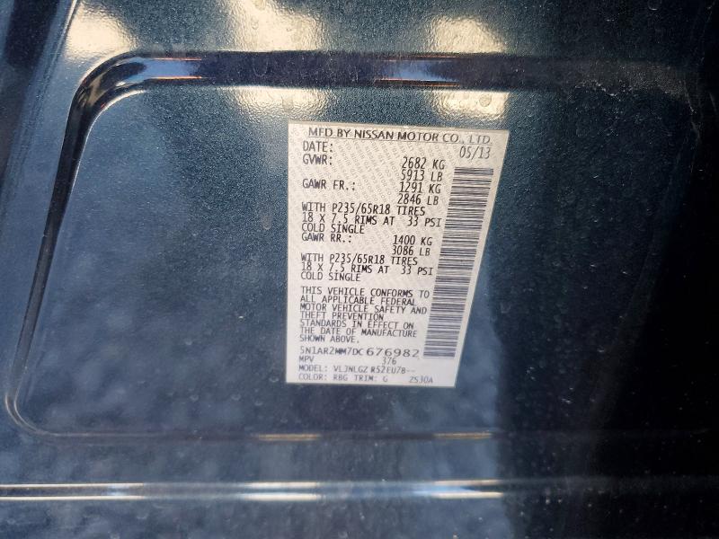 Aukcja sprzedaży 2013 Nissan Pathfinder, vin: 5N1AR2MM7DC676982, numer aukcji: 46695646