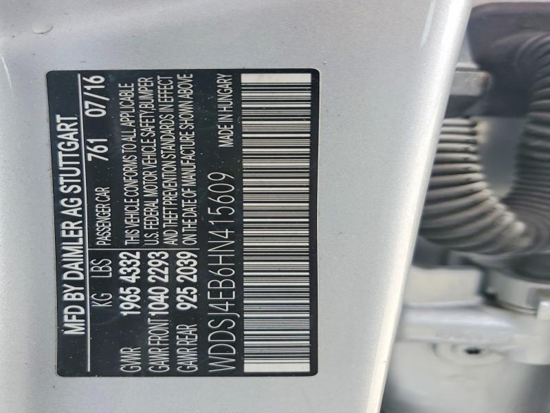 Продажа на аукционе авто 2017 Mercedes-benz Cla, vin: WDDSJ4EB6HN415609, номер лота: 47942576