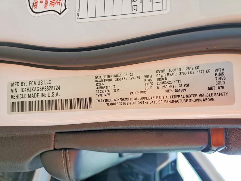 Продажа на аукционе авто 2023 Jeep Grand Cherokee, vin: 1C4RJKAG6P8828724, номер лота: 41786326