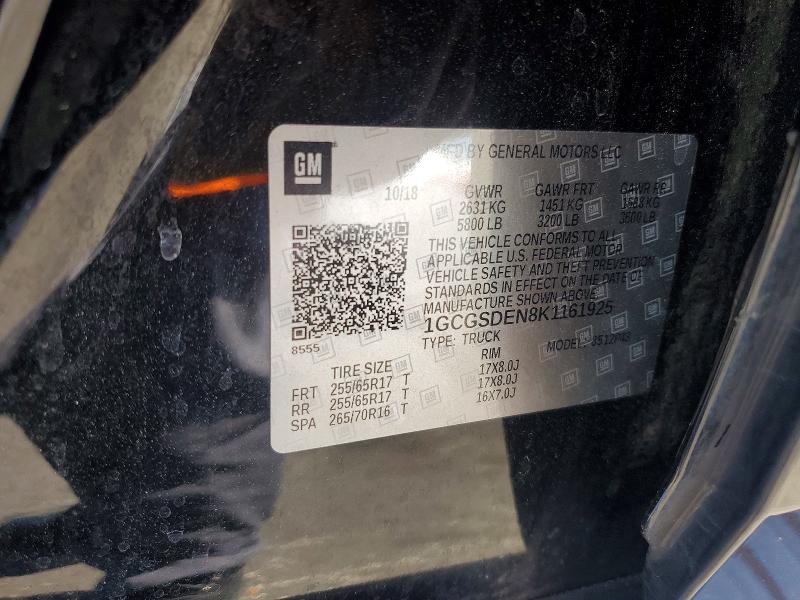 Продаж на аукціоні авто 2019 Chevrolet Colorado, vin: 1GCGSDEN8K1161925, номер лоту: 45629926
