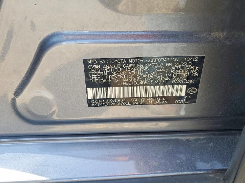Продаж на аукціоні авто 2013 Lexus Gs 350, vin: JTHBE1BL4D5017477, номер лоту: 47576686