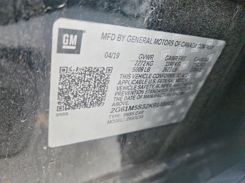 Aukcja sprzedaży 2019 Cadillac Xts, vin: 2G61M5S32K9148885, numer aukcji: 47721346