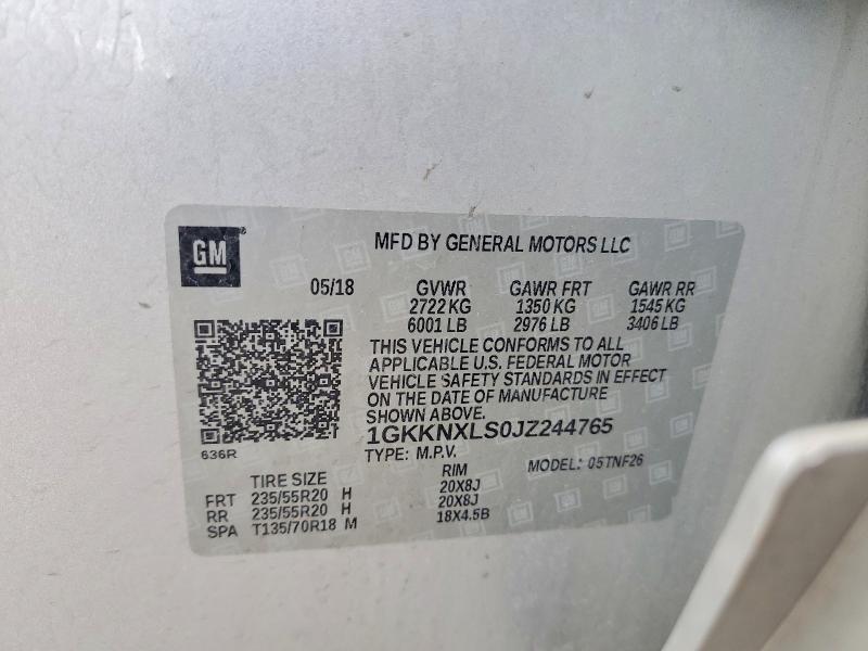 Aukcja sprzedaży 2018 Gmc Acadia, vin: 1GKKNXLS0JZ244765, numer aukcji: 46679206
