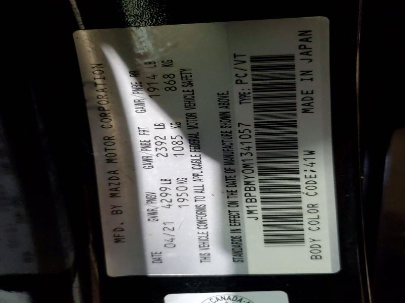 47397086 :رقم المزاد ، JM1BPBMY0M1341057 vin ، 2021 Mazda 3 مزاد بيع