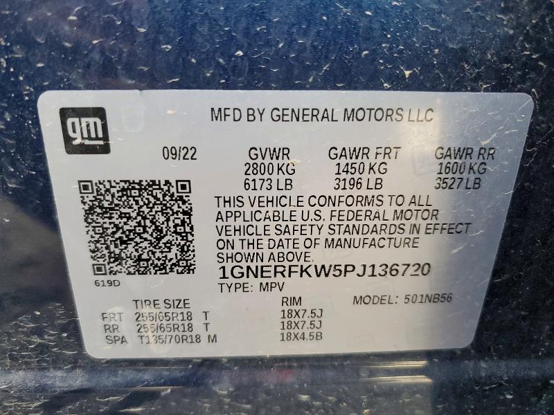 Продаж на аукціоні авто 2023 Chevrolet Traverse, vin: 1GNERFKW5PJ136720, номер лоту: 47785266