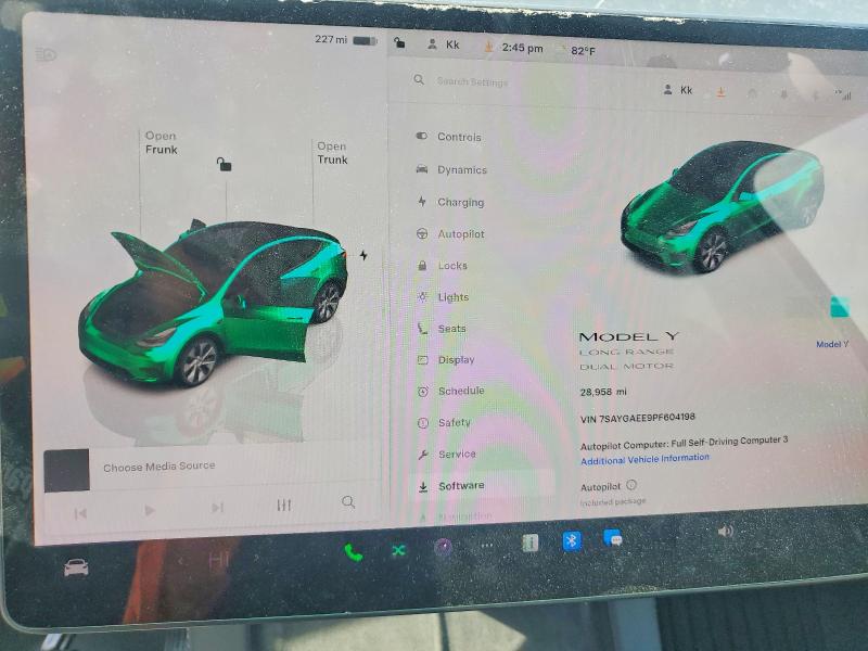 Aukcja sprzedaży 2023 Tesla Model Y, vin: 7SAYGAEE9PF604198, numer aukcji: 47919726