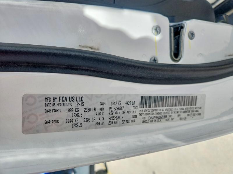 Продаж на аукціоні авто 2016 Jeep Patriot, vin: 1C4NJPFA4GD621045, номер лоту: 45835306