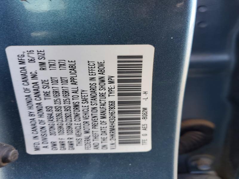 Aukcja sprzedaży 2016 Honda Cr-v, vin: 2HKRM4H43GH678068, numer aukcji: 46421126