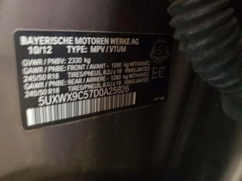2013 Bmw X3 მანქანა იყიდება აუქციონზე, vin: 5UXWX9C57D0A25826, აუქციონის ნომერი: 47333666