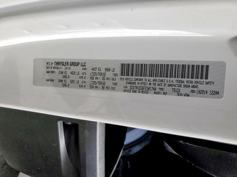 2015 Ram Promaster 2500 მანქანა იყიდება აუქციონზე, vin: 3C6TRVDD6FE501740, აუქციონის ნომერი: 46742166