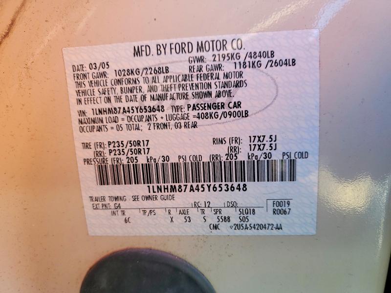 Aukcja sprzedaży 2005 Lincoln Ls, vin: 1LNHM87A45Y653648, numer aukcji: 79309715