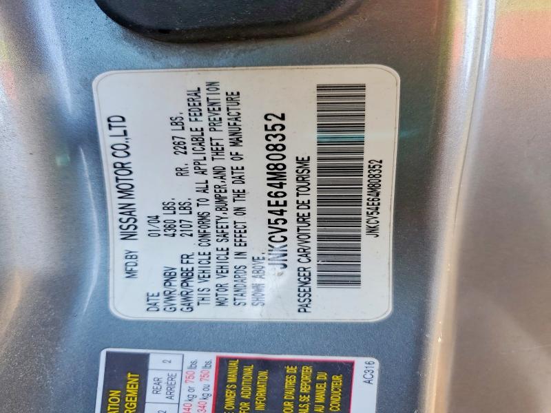 45481226 :رقم المزاد ، JNKCV54E64M808352 vin ، 2004 Infiniti G35 مزاد بيع