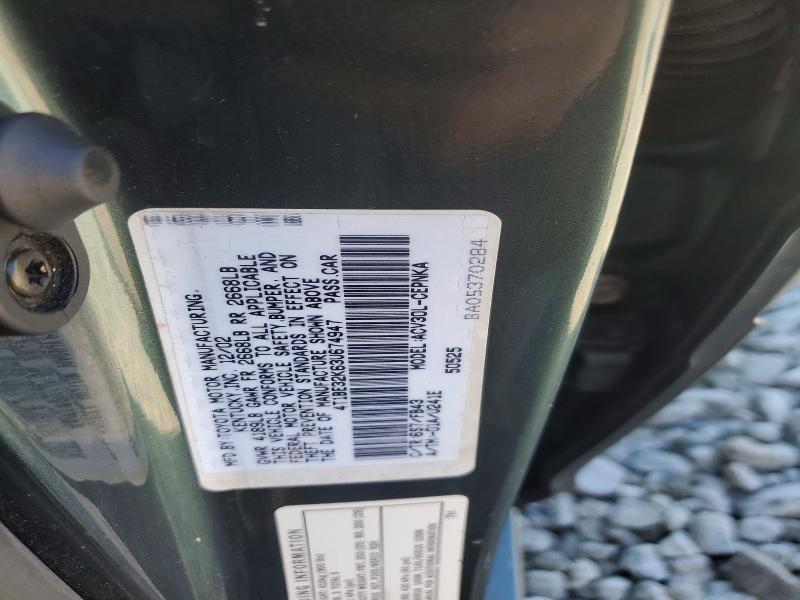 46423556 :رقم المزاد ، 4T1BE32K63U674947 vin ، 2003 Toyota Camry مزاد بيع