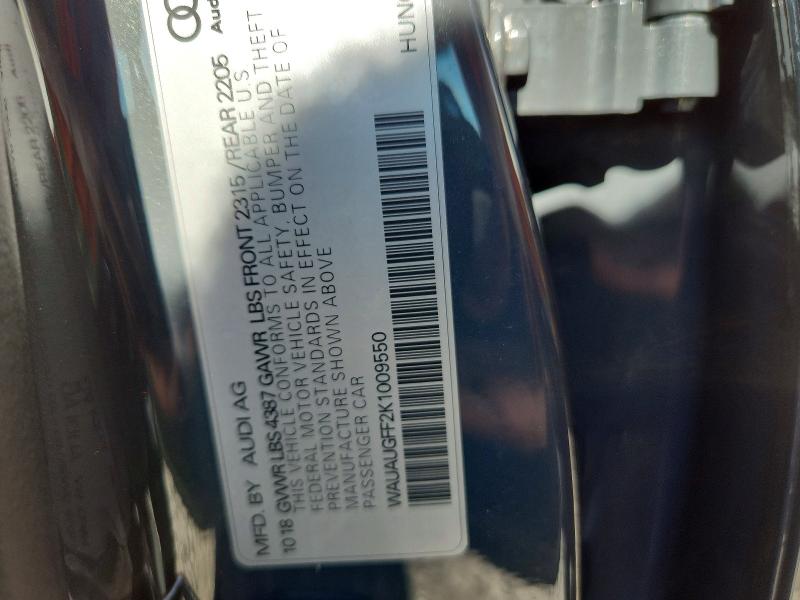 Продажа на аукционе авто 2019 Audi A3, vin: WAUAUGFF2K1009550, номер лота: 41986636