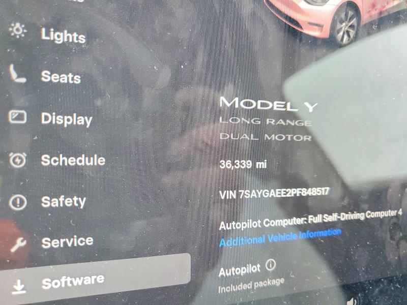 2023 Tesla Model Y მანქანა იყიდება აუქციონზე, vin: 7SAYGAEE2PF848517, აუქციონის ნომერი: 47407456
