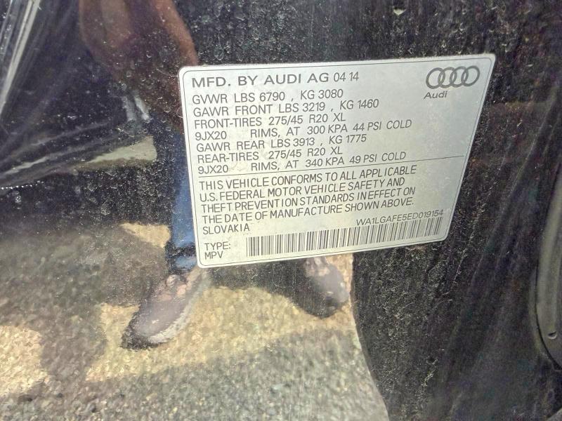 48180666 :رقم المزاد ، WA1LGAFE5ED019154 vin ، 2014 Audi Q7 مزاد بيع