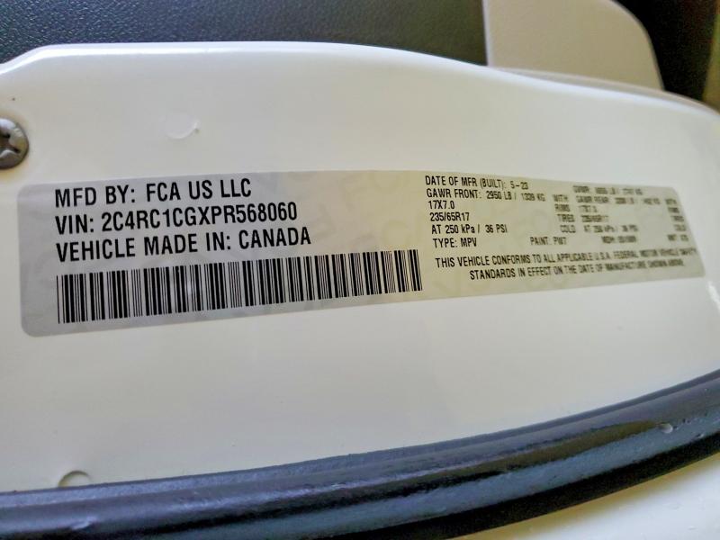 Auction sale of the 2023 Chrysler Voyager, vin: 2C4RC1CGXPR568060, lot number: 78699355