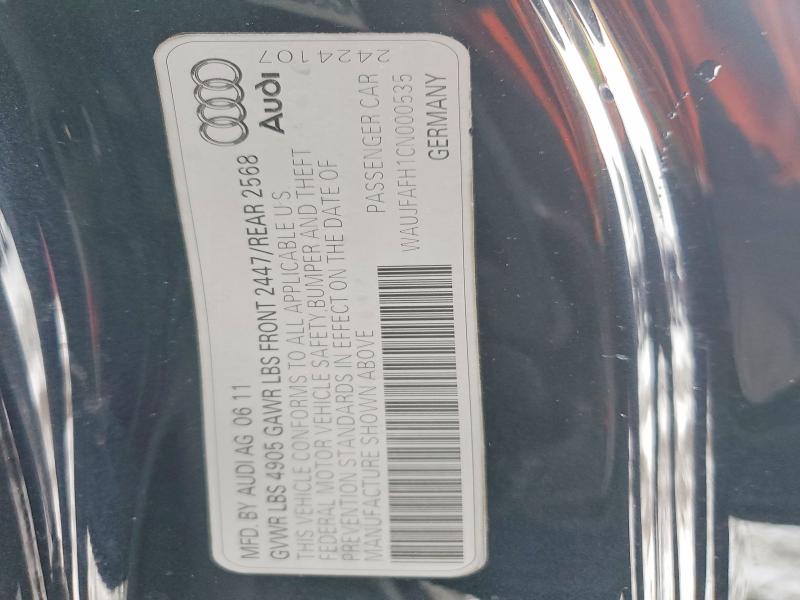 Aukcja sprzedaży 2012 Audi A5, vin: WAUJFAFH1CN000535, numer aukcji: 78782555