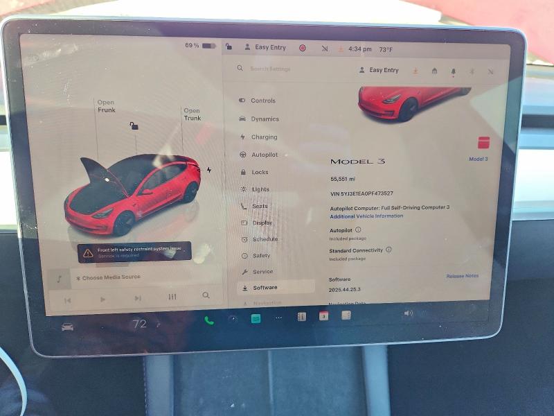Продажа на аукционе авто 2023 Tesla Model 3, vin: 5YJ3E1EA0PF473527, номер лота: 79620055