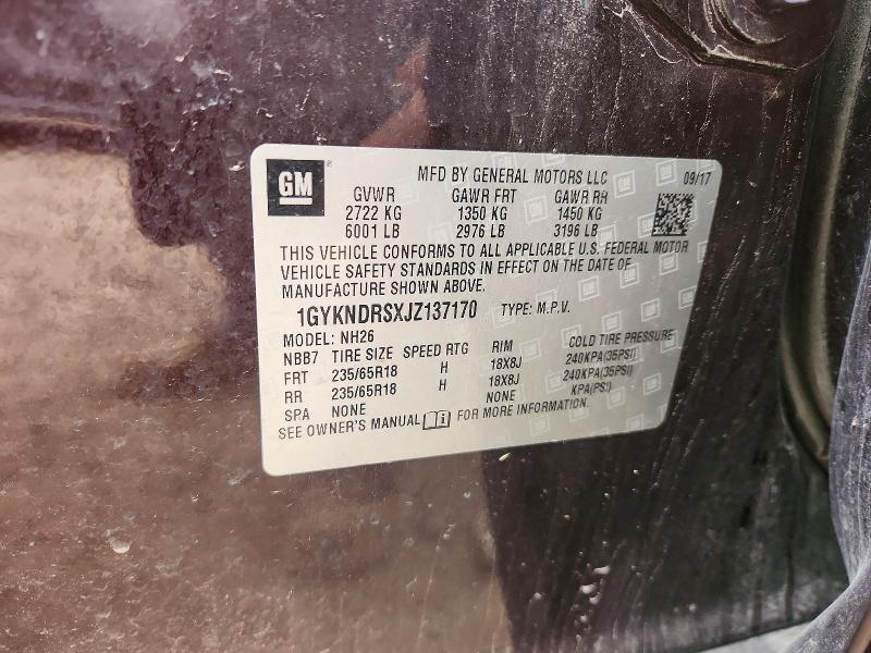 Aukcja sprzedaży 2018 Cadillac Xt5, vin: 1GYKNDRSXJZ137170, numer aukcji: 46204776