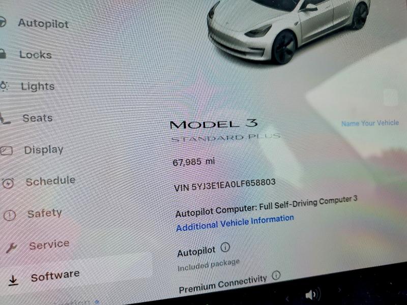 2020 Tesla Model 3 მანქანა იყიდება აუქციონზე, vin: 5YJ3E1EA0LF658803, აუქციონის ნომერი: 46022656