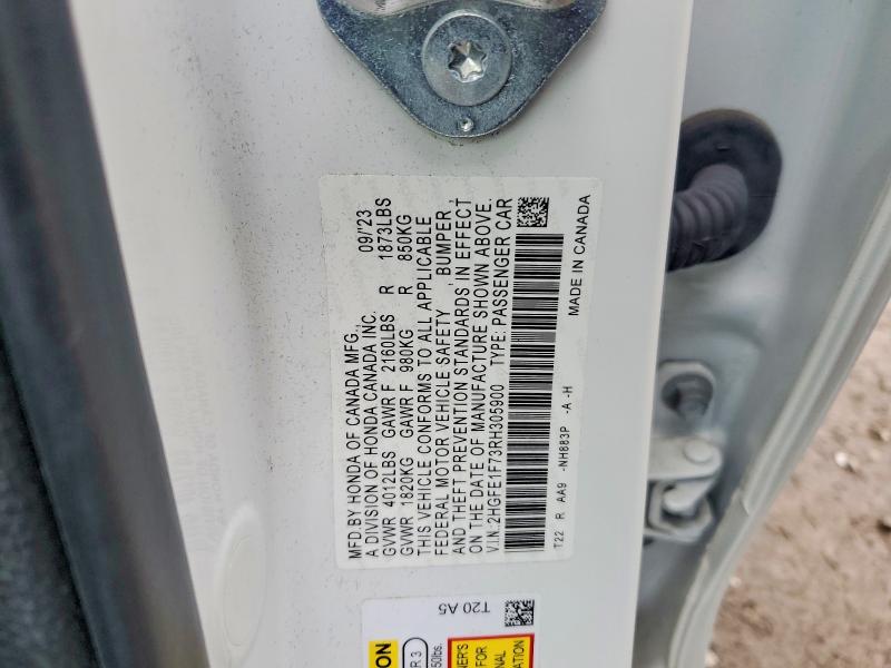 Продаж на аукціоні авто 2024 Honda Civic, vin: 2HGFE1F73RH305900, номер лоту: 47648346