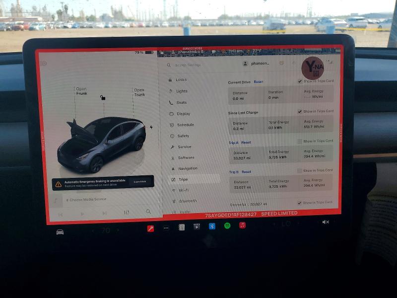 Aukcja sprzedaży 2024 Tesla Model Y, vin: 7SAYGDED1RF128427, numer aukcji: 41967786