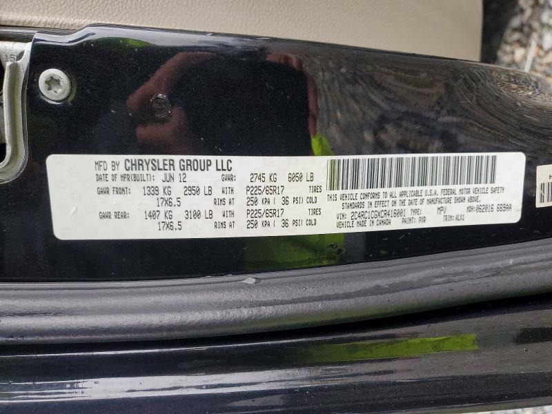 79631875 :رقم المزاد ، 2C4RC1CGXCR416001 vin ، 2012 Chrysler Town & Country مزاد بيع