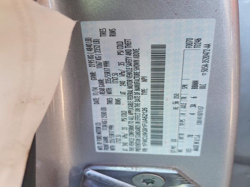 47790266 :رقم المزاد ، 1FMCU9G91FUA62126 vin ، 2015 Ford Escape مزاد بيع