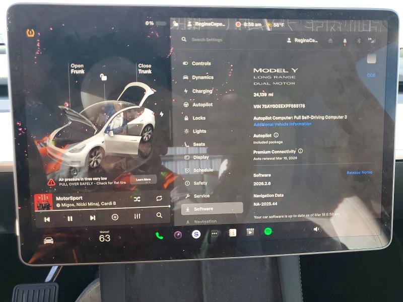 Продажа на аукционе авто 2023 Tesla Model Y, vin: 7SAYGDEEXPF685178, номер лота: 46210286