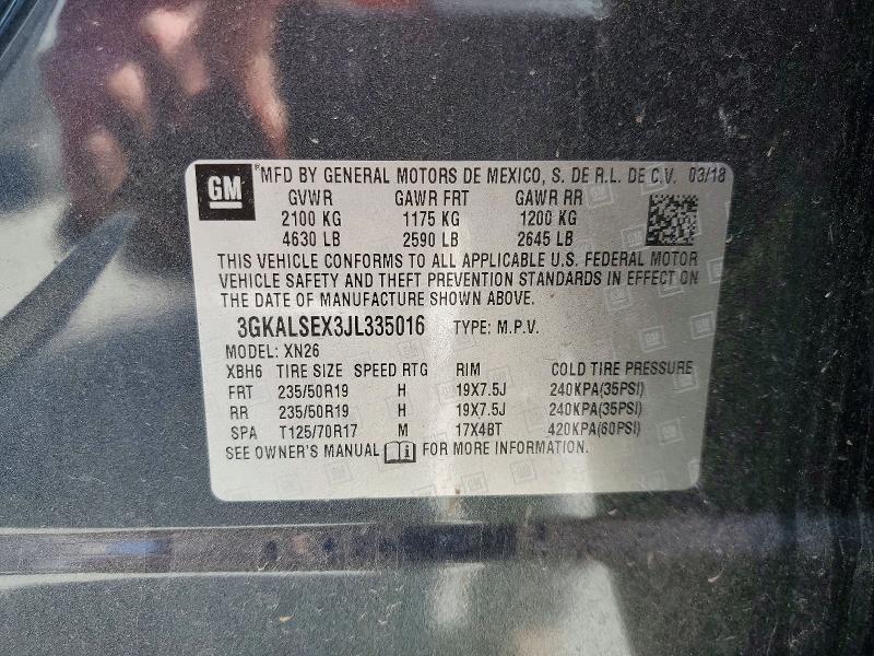 2018 Gmc Terrain მანქანა იყიდება აუქციონზე, vin: 3GKALSEX3JL335016, აუქციონის ნომერი: 46005106