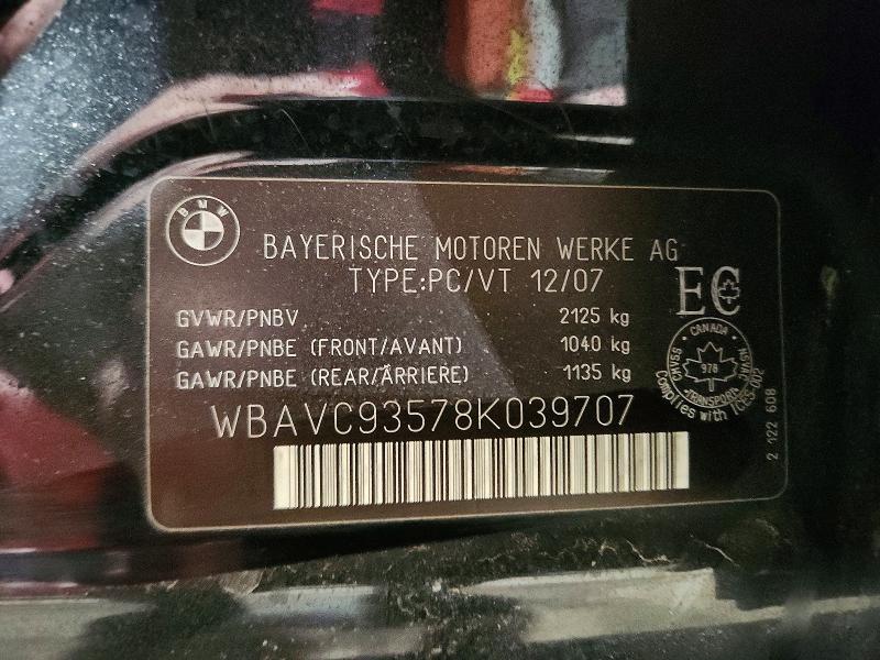 Продажа на аукционе авто 2008 Bmw 328, vin: WBAVC93578K039707, номер лота: 46293676