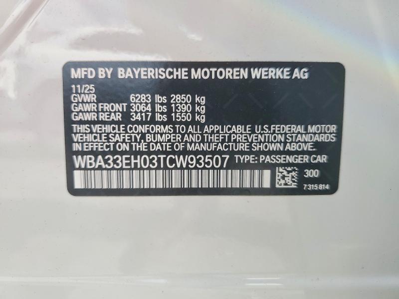 Продаж на аукціоні авто 2026 Bmw 740, vin: WBA33EH03TCW93507, номер лоту: 47968686