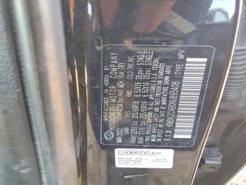 79608515 :رقم المزاد ، KM8K2CAB0NU895408 vin ، 2022 Hyundai Kona مزاد بيع
