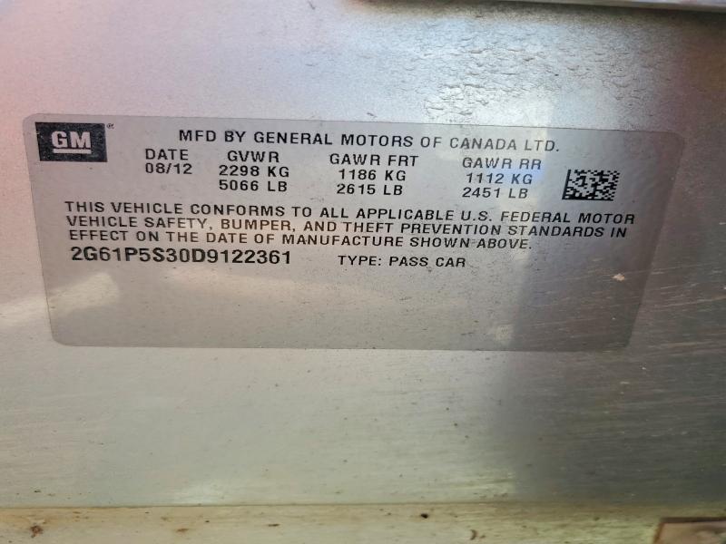 Aukcja sprzedaży 2013 Cadillac Xts, vin: 2G61P5S30D9122361, numer aukcji: 47014856