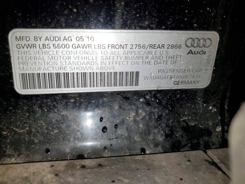 Продажа на аукционе авто 2010 Audi A6, vin: WAU4GAFB4AN082814, номер лота: 78680105