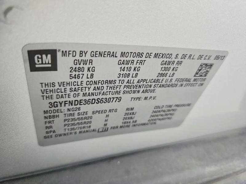 Aukcja sprzedaży 2013 Cadillac Srx, vin: 3GYFNDE36DS630779, numer aukcji: 48074606