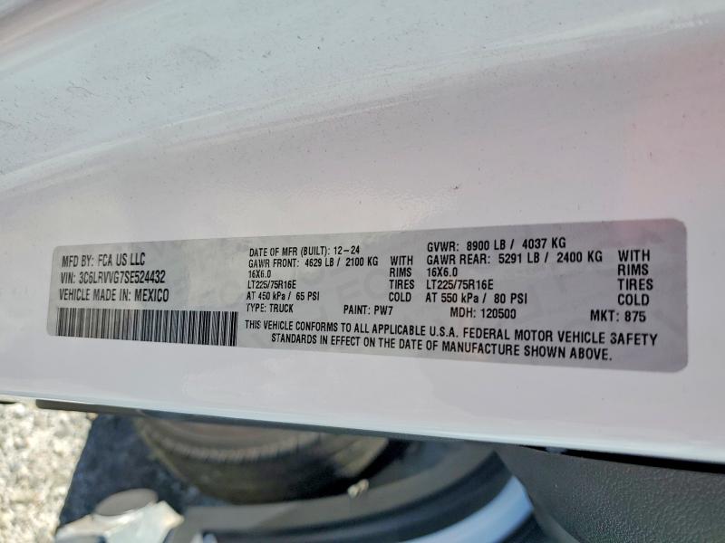 78688605 :رقم المزاد ، 3C6LRVVG7SE524432 vin ، 2025 Ram Promaster 2500 مزاد بيع